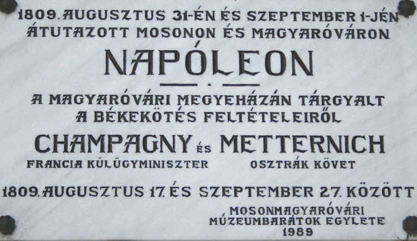 A lakosság összetétele Az 1802-es összeíráskor Moson mezõváros lakossága 2521 fõ volt, ebbõl 14 zsidó, 5 evangélikus és 12 görögkeleti vallású.