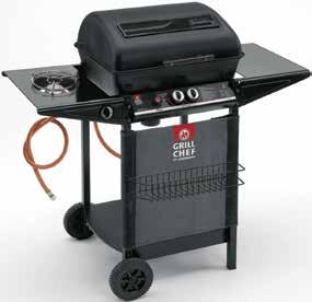 A gázgrill tetejét csak fel kell nyitni, a gázszelepet eltekerni és a sütő máris készen áll. 2.