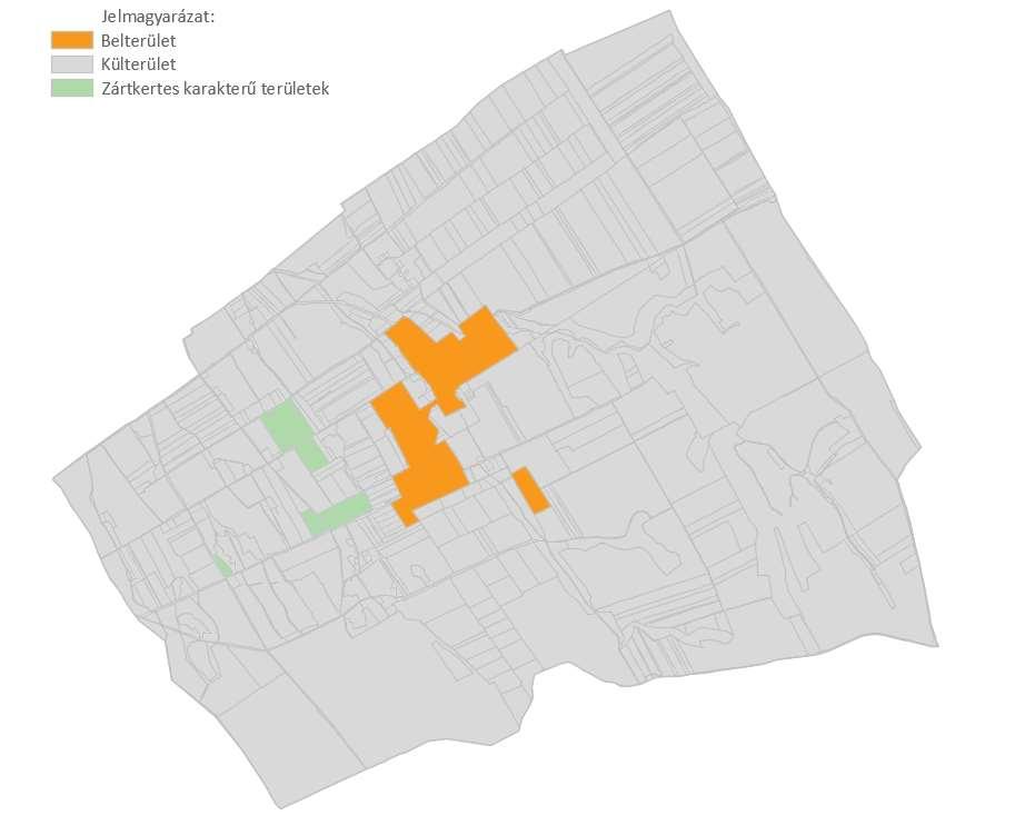 9 4 A településen belterületén területfelhasználás szerint