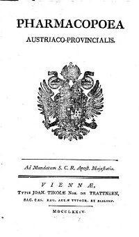 7 Magyarországon használt hivatalos gyógyszerkönyvek Hazánkban az egészségügy szabályozására csak az 1723-ban kinevezett Helytartótanács Egészségügyi Bizottságának felállítása (1739) után kerülhetett