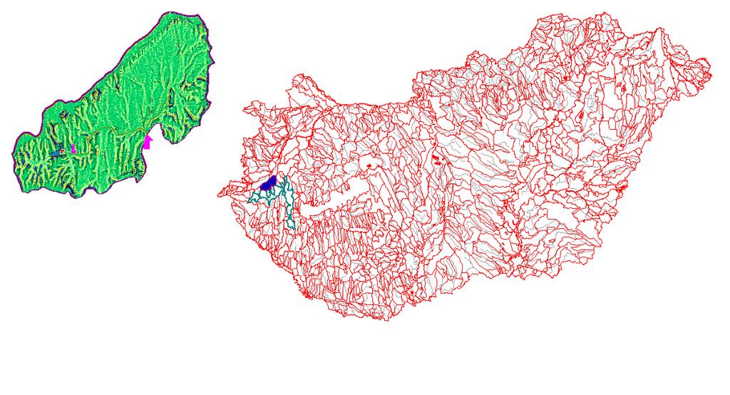 7. ábra: Az AEP950 víztestre meghatározott talajvesztés térképe A modellezett változók BOI, KOI, P, N esetében a cellaszintű terhelések: L c = η L φ q 5 ss c upst i cell ahol, L c.