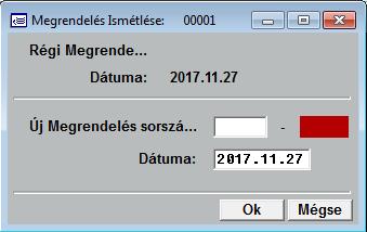 11.3 Megrendelések ismétlése A már meglévő megrendeléseket ismételni lehet, változatlan formában.