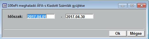 nyilvántartásba vett adóalany részére a termékértékesítést, szolgáltatásnyújtást teljesítette feltéve, hogy a számlában áthárított adó eléri vagy meghaladja a 100 000 forintot.