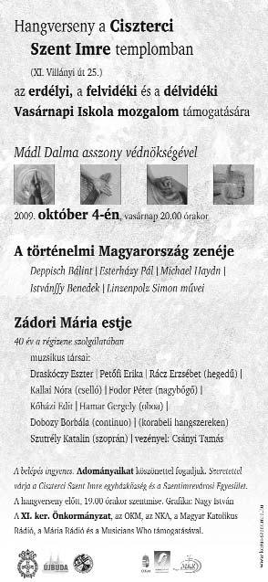 Hangversenyek, Vers és Dal estek 1986 április 18. Bach-est, Debreceni Kodály Kórus, vez.: Strausz Kálmán 