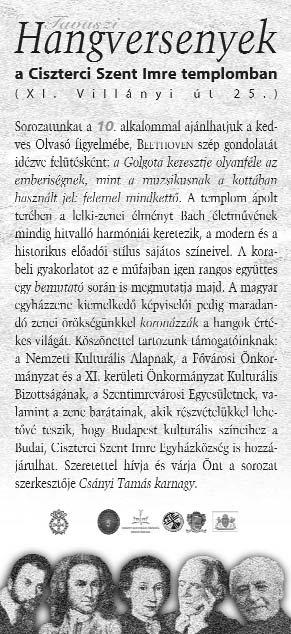 , Vers és Dal sorozat Édes néném Emlékmûsor Mikes Kelemen halálának 250. évfordulójára Szabó András versmondó estje 2012 március 18., 16.