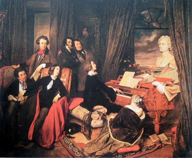 század) Danhauser: Liszt a zongoránál Munkácsy: Liszt Ferenc