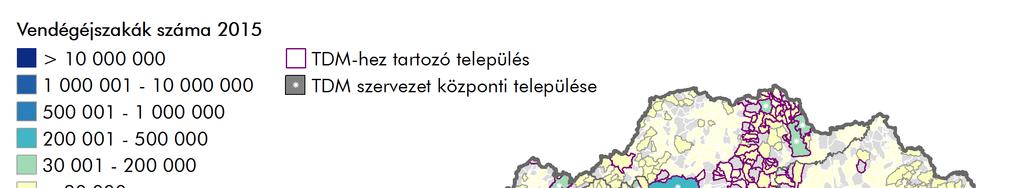 14. ábra: Vendégéjszakák száma összesen Magyarországon (vedégéjszaka) A KSH adatai alapján szerkesztette Pálfi A. Józsa E.