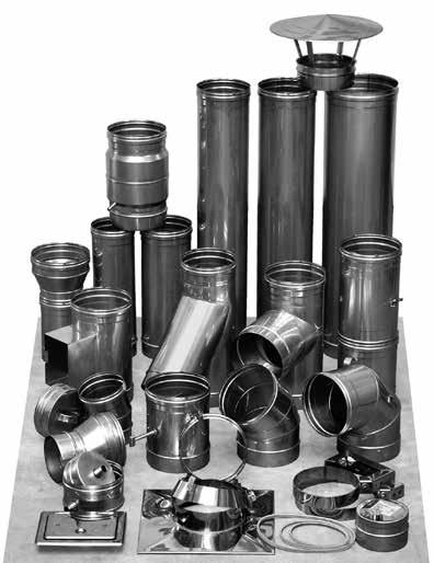 EW Szimplafalú rozsdamentes acél rendszer (EW) DN 80-600 mm Rozsdamentes acél Falvastagság 0,5mm DN 200mm Falvastagság 0,6mm DN 230mm EW Egyrétegű, rozsdamentes acél rendszer, 0,5 mm-es