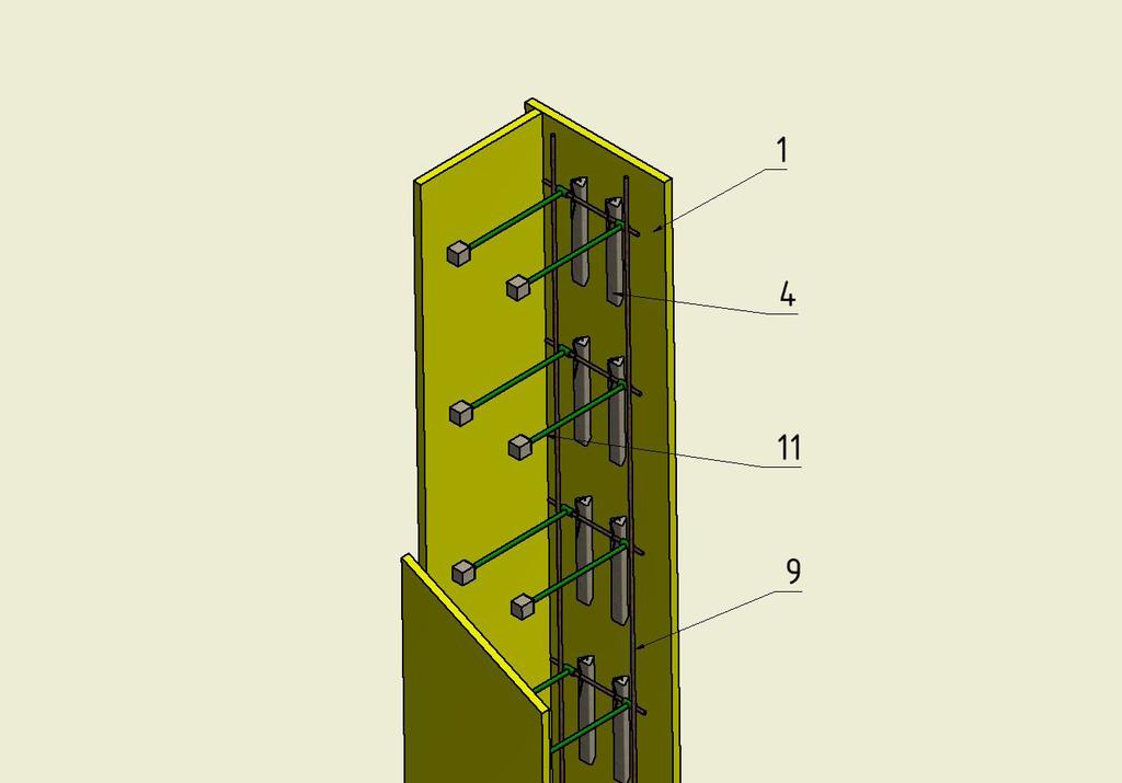 3. ábra: A betonacél rögzítése falaknál és oszlopoknál (Bönninger, 2015).