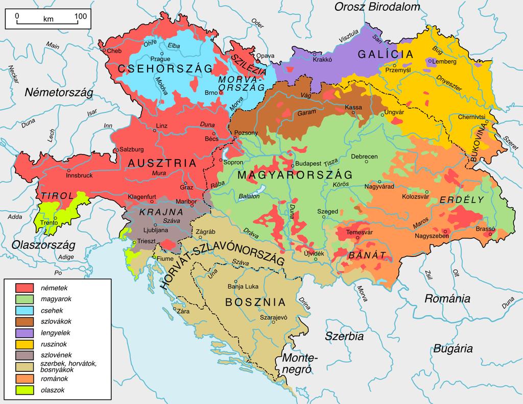 Nemzetiségek eloszlása az Osztrák Magyar Monarchia területén 1911-ben A térkép névanyaga szöveges/rajzos feladatokban és keresztrejtvényekben is szerepelhet. Fizika http://www.ng.