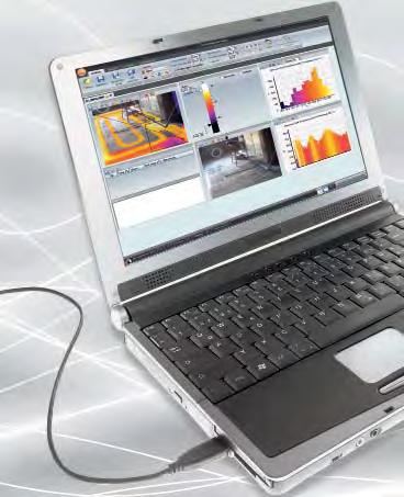 TwinPix képátfedés funkció a számítógépes szoftveren A TwinPix funkcióval a valós képen felismerhetőek a hőmérséklet különbségek.
