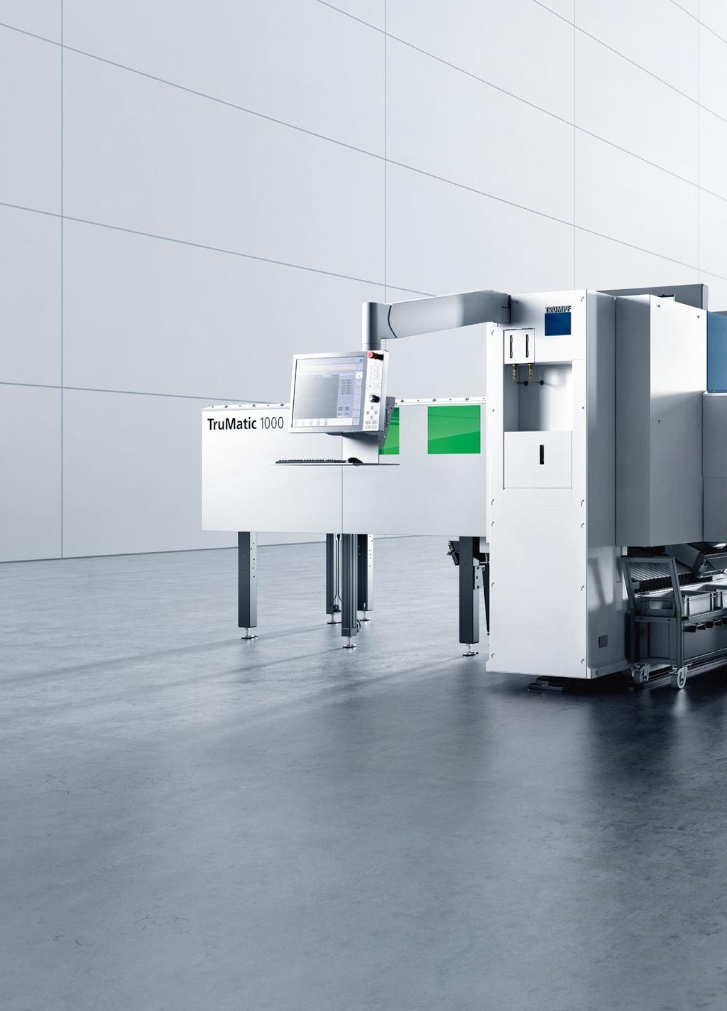 8 Termékek TruMatic 1000 fiber TruMatic TruMatic 1000 fiber A vonzó árú lézergép, amely stancol, alakít és menetet készít okos automatizálással és a