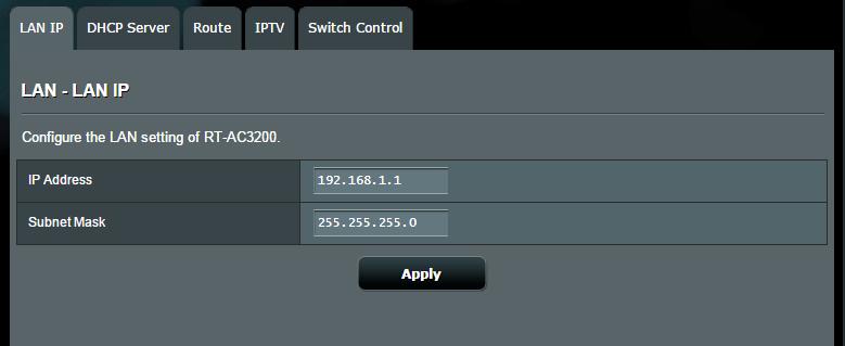 4.2 LAN 4.2.1 LAN IP A LAN IP képernyő lehetővé teszi a vezeték nélküli router LAN IP beállításainak módosítását. MEGJEGYZÉS: A LAN IP-cím bármilyen módosítása tükröződik a DHCP beállításokon.