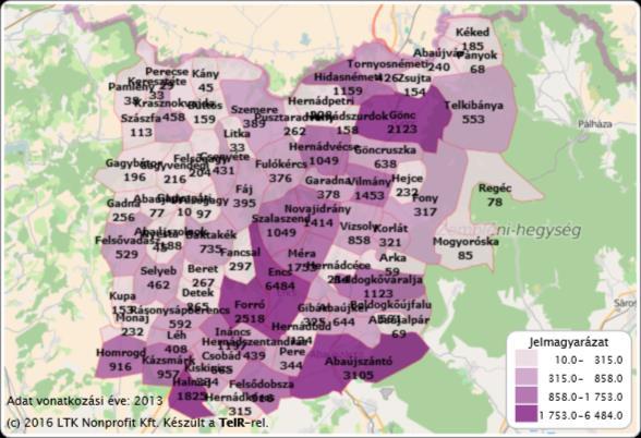 3. A Helyi Fejlesztési Stratégia által lefedett terület és lakosság meghatározása 3.1 A térség általános jellemzői Az Abaúj Leader Egyesület területe76 települést foglal magába, melyek közül 3 város.