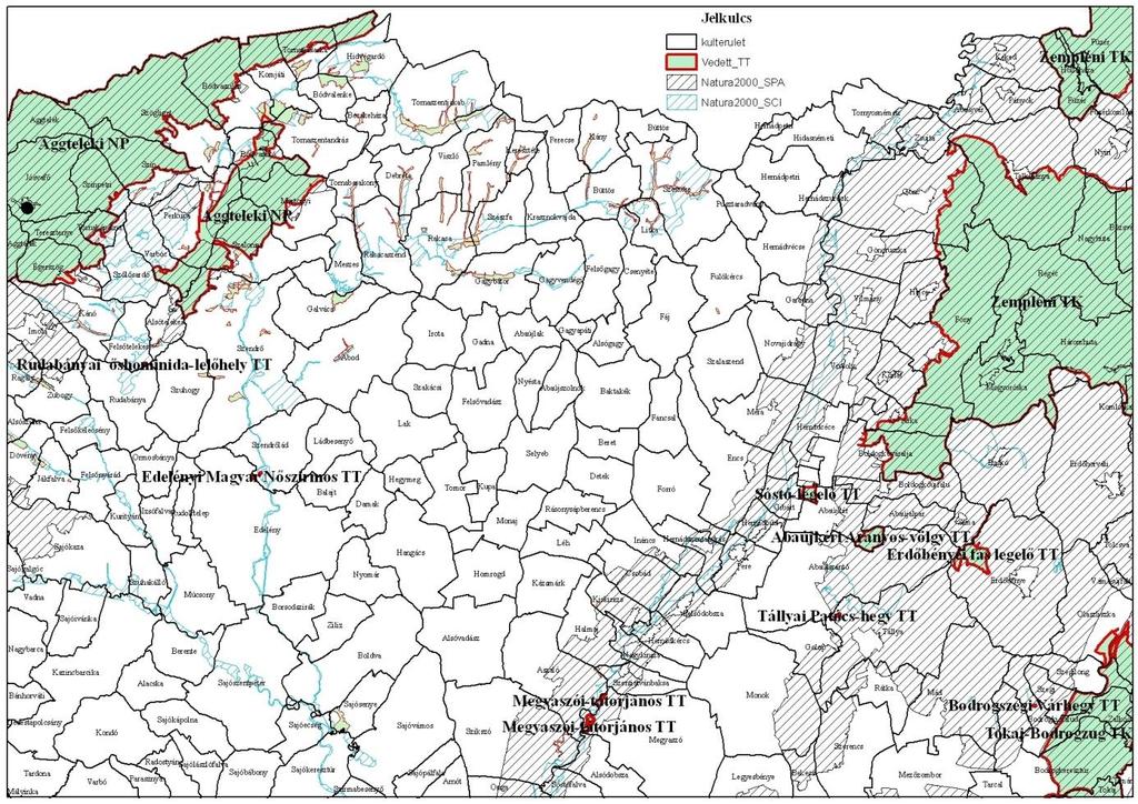 Abaúj Leader Egyesület tervezési területén található természeti értékek: (NATURA2000 SPA = Különleges Madárvédelmi Terület) (NATURA2000 SCI = Különleges Természet megőrzési Terület) 5.