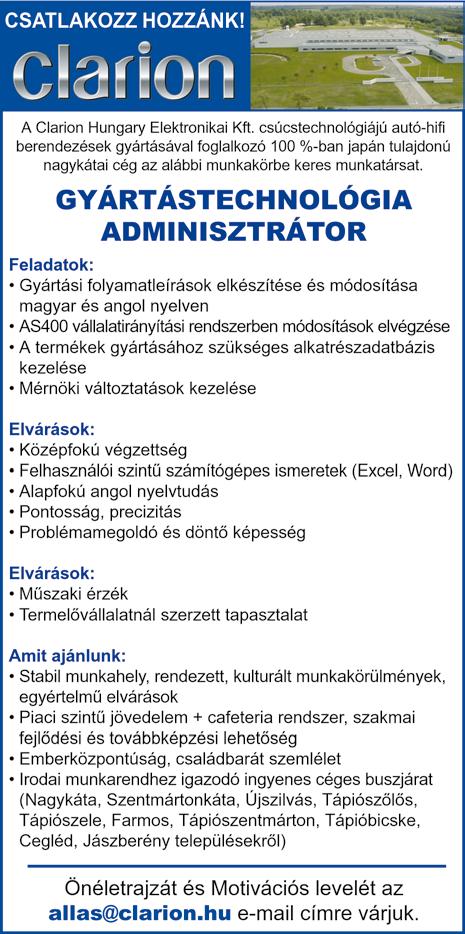 mintavétel, minőségellenőrzés és az ellenőrzési folyamat dokumentálása, a gyártási adatok rögzítése az SAP-ban ELVÁRÁSOK: minimum alapfokú végzettség
