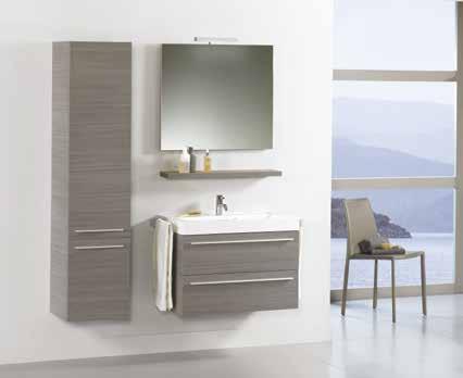 A bútorokba öntött márványból készült mosdók rendelhetőek egy- és kétmedencés verziókban is.