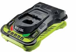 #RyobiToolsEU ryobitools.eu ONE+ Töltők RC1815 ONE+ gyors töltő A valaha leggyorsabb ONE+ töltő. Töltési sebesség 5.Amp/h.