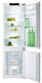 80 HŰTŐSZEKRÉNYEK NRKI 5181 LW Beépíthető kombinált hűtőszekrény NRKI 4181 CW Beépíthető kombinált hűtőszekrény Szín: Fehér Ajtónyitás: Megváltoztatható ajtónyitásirány Ajtózsanér: Ollós ajtózsanér