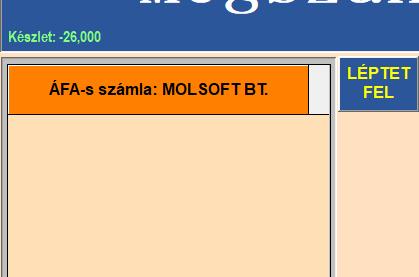 Az egyszerűsített számla készítéséhez a felbukkanó ablakban töltse ki a vásárló adatait, illetve a már partnertörzsben rögzített partnerek közül is választhat.
