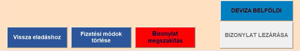 A Bizonylat lezárása gomb megnyomására Eladási bizonylat készül 2 példányban, melynek első példánya a vásárlóé, második példánya a valutaváltónál marad.