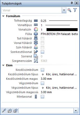 Telepítés, alapok Formátum tulajdonságok használata 109 Formátum tulajdonságok használata Alapok Elemek tollvastagságának, vonaltípusának és vonalszínének beállítása Mihelyt egy elemeket létrehozó
