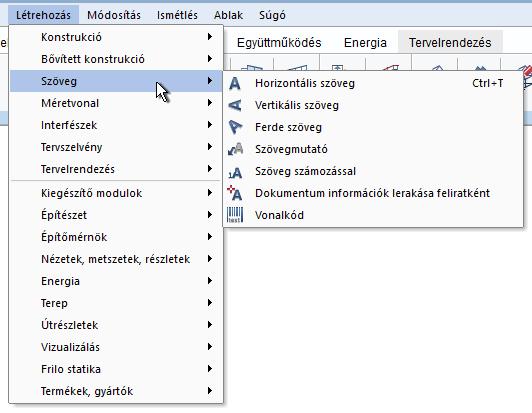 Telepítés, alapok Felhasználói felület áttekintés 23 Menük A menük az Allplan ablakának felső szélén találhatók. A menüsoron keresztül valamennyi funkció meghívható.