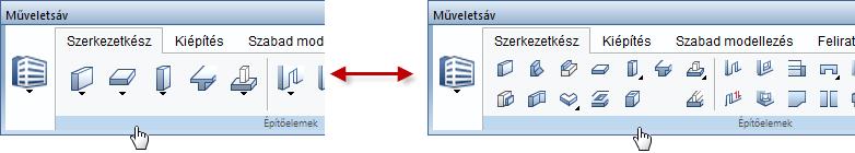 26 Műveletsáv Allplan 2018 A Szerep az a terület, amelyben a munkájához kapcsolódó feladatok megoldásra kerülnek.