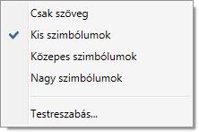Telepítés, alapok Felhasználói felület áttekintés 41 Betűméret terület Itt azt határozhatja meg, hogy a könyvtári elemekben lévő feliratok automatikusan legyenek torzítva, vagy pedig egy
