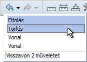 Telepítés, alapok Alapvető eljárásmódok 85 Hibák korrigálása Tipp: Ha egy elemet véletlenül letörölt, akkor azt gyorsan visszaállíthatja, ha közvetlenül utána (a Törlés funkcióból még nem lépet ki)