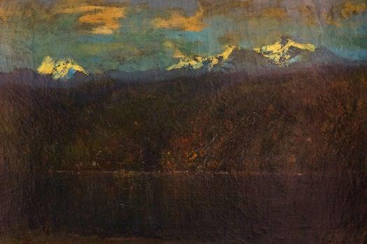 26. Mednyánszky László (1852-1919) Hegyvidék, 1895 körül / Highlands, around 1895 60,5 x 90 cm Jelezve és ajánlva jobbra lent / Signed and offered right below: Klein Dávidnak barátja Mednyánszky