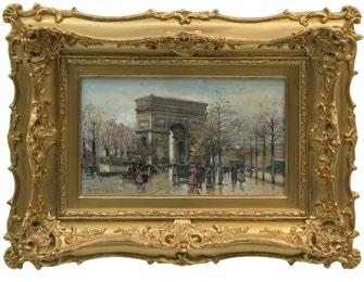 31. Eugéne Galien-Laloue (1854-1941) A diadalív / The triumphal arch (L Arc de Triomphe) gouache, papír / gouache on paper 62,5 x 51 cm Jelezve balra lent / Signed left below: E.