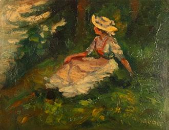 36. Radnay Rezső Nagybányai kislány (hátoldalán: Fák)/ Girl in Nagybánya (on the backside: Trees)