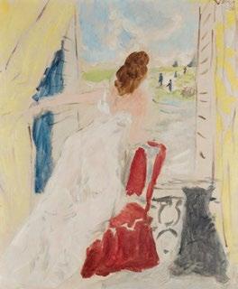 Vértes Marcell (1895-1961) Ablaknál / By the window, 1950 70 x 50 cm Jelezve jobbra fent / Signed