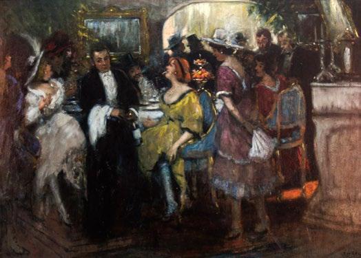 66. Scheiber Hugó (1873-1950) Ellenfény, sziluett, árnyék ( A művész családjának otthona, 1930-as évek vége/