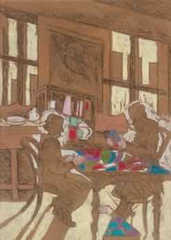 Scheiber Hugó (1873-1945) Vendéglőben, 1920-as évek / In the restaurant around 1920 olaj, papírlemez / oil on