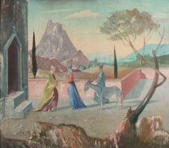 Scheiber Hugó (1873-1950) Városszéle, 1920 körül / Edge of the city, around 1920 szén, papír / coal on paper 24,5 x