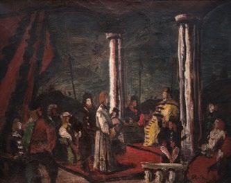 Rudnay Gyula (1878-1957) A fejedelem előtt / Front of the lord 64,5 x 68 cm R.