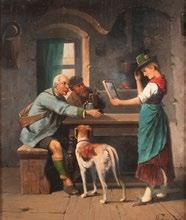 85. Margitay Tihamér (1859-1922) Busójárás (Mulatozás fonóban) / Busójárás (Fun in the spinner), 1876 85 x 116