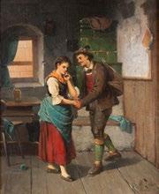 Zeller Mihály (1859-1915) Páros kép A kalap próba / The hat fitting olaj, fa / oil on wood 26 x 20,5 cm M.