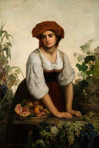 Édouard Alexandre Sain (1830-1910) Az ősz allegóriája / Allegory of the autumn, 1892 144 x 97,5 cm Jelezve balra lent / Signed left