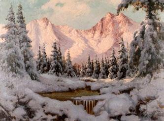 163. Neogrády László (1896-1962) Tátrai táj / Tatra landscape olaj, vászon /oil on canvas 60,5 x 80,5 cm