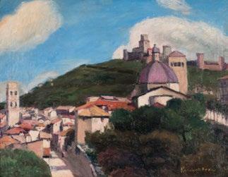 Háry Gyula (1864-1946) Halászbástya / Fisherman s Bastion olaj, fatábla / oil on woodboard; 18 x 14,7 cm Jelezve