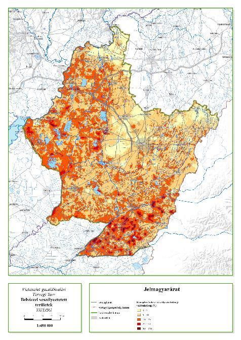2.4.3.3 Belvízgyakoriság A belvíz előfordulási gyakoriságáról az alábbi térkép (16. ábra) ad információt.