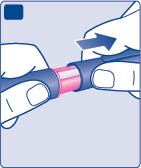 Az injekciós toll előkészítése és egy új tű felhelyezése A Ellenőrizze az injekciós toll nevét és színes címkéjét, és győződjön meg arról, hogy az