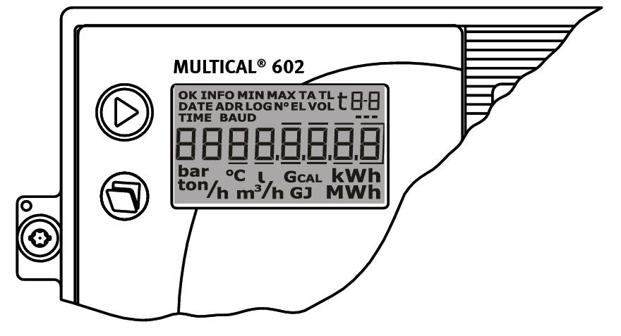 Az energia és a térfogat 7 jegyre olvasható ki és csatlakozik hozzá a mértékegység. A 8. digit pl. a mérő gyári számának a kiolvasásakor használatos.