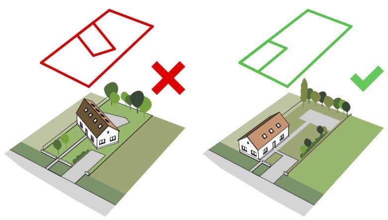Telepítés A terület építészeti karakterét jellemzően egy- vagy kétszintes magas tetős épületek határozzák meg.