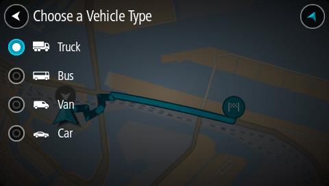 2. Válassza a Jármű típusa elemet, majd a megjelenő listából válassza ki járműve típusát. 3. Olvassa el Az Ön biztonsága című rész információit, majd válassza az OK lehetőséget. 4.