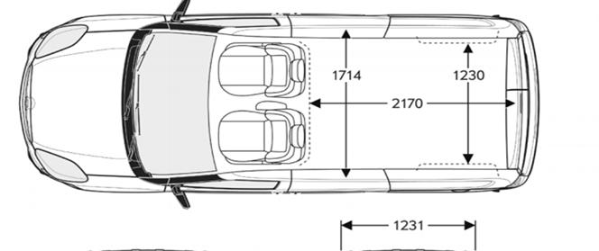 6 CDTI motorral) 925 Csomagtér nagyság L2H1 L2H2 Csomagtartó méretek