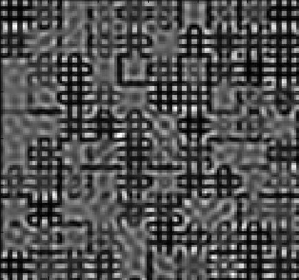 A bemeneti hullámfront alpixel mátrixainak mérete: N = 3, a Nyquist apertúra sugarak rendre: r = 0,5; 1,00; 1,75;,35; 3,00.